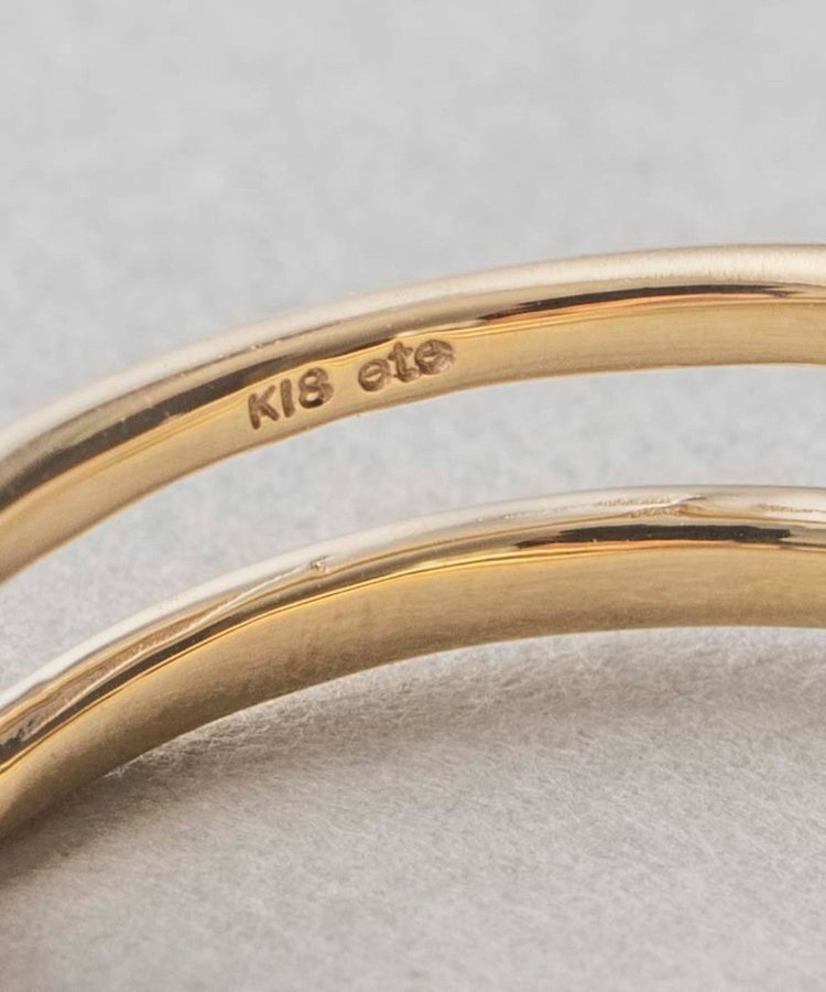 K18YG レイヤード リバーシブル リング（210350） ｜ women