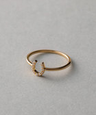 K18YG ホースシュー ダイヤモンド リング（230719） ｜ women