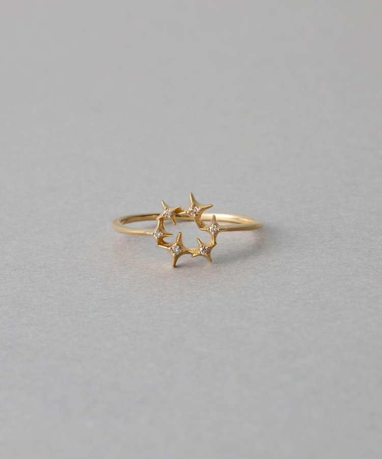 Winter Treat｜VERY MERRY] K18YG ダイヤモンド ホーリー リング