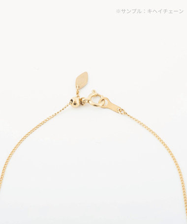 【受注生産】K18YG アミュレット ブレスレット 小豆チェーン ムーンストーン