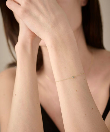 K18YG フルール ブレスレット（誕生石 1・2・3・6・8・10・11・12月）