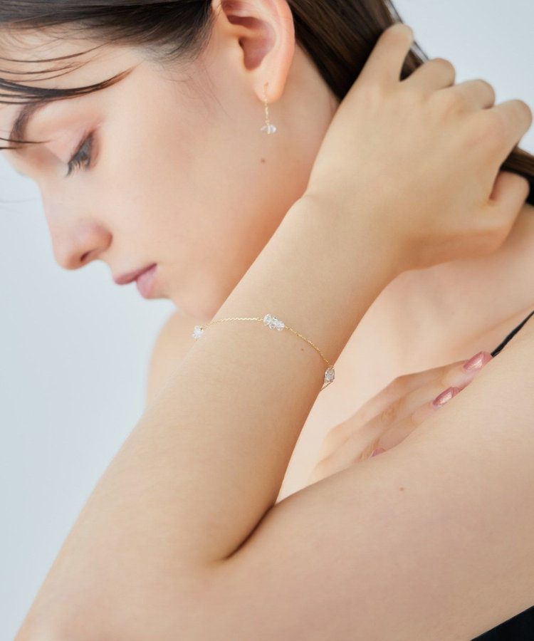 agete シャンデリア ブレスレット シャンデリア] K18YG クォーツ ブレスレット（250230） ｜ women