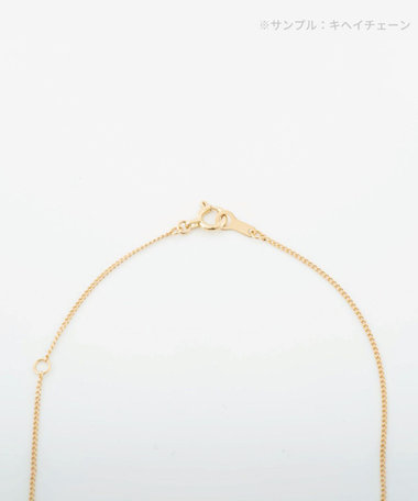 【受注生産】K18YG アミュレット ネックレス 小豆チェーン ガーネット