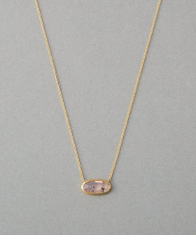 [デュー] K18YG ローズクォーツ ネックレス