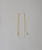 K18YG パール チェーン ピアス（270912） ｜ women（ウィメンズ