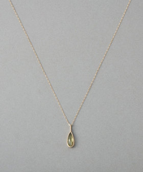 [デュー] K18RBG オリーブクォーツ ロングネックレス