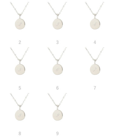 【受注生産】PT900/850 マイコイン 小豆チェーン 55cm 筆記体