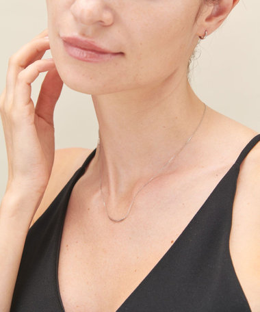 [レイヤード] PT900/850 カーヴィーライン ネックレス