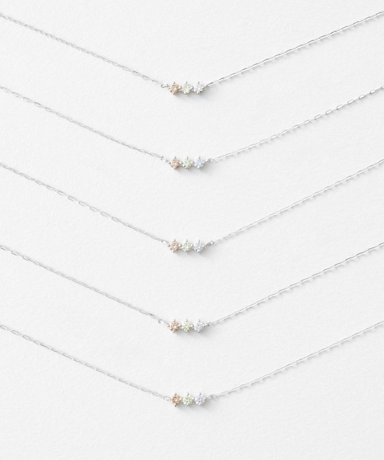 ete PT900 レイヤー ダイヤモンド ネックレス PT900/850 レイヤー ダイヤモンド ネックレス（461072