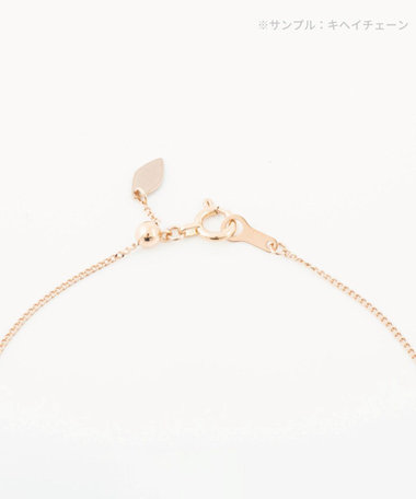 【受注生産】K18PG アミュレット ブレスレット 小豆チェーン ペリドット