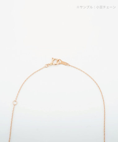 【受注生産】K18PG アミュレット ネックレス 小豆チェーン サファイア