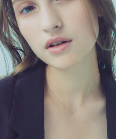 [レイヤード] K18MPG ダイヤモンド ネックレス