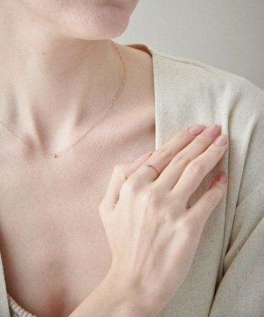 [レイヤード] K10MPG ダイヤモンド リング