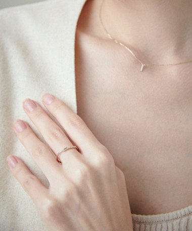 ［レイヤード］K10YG ダイヤモンド リング