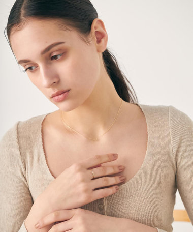 [レイヤード] K10YG ダイヤモンド リング