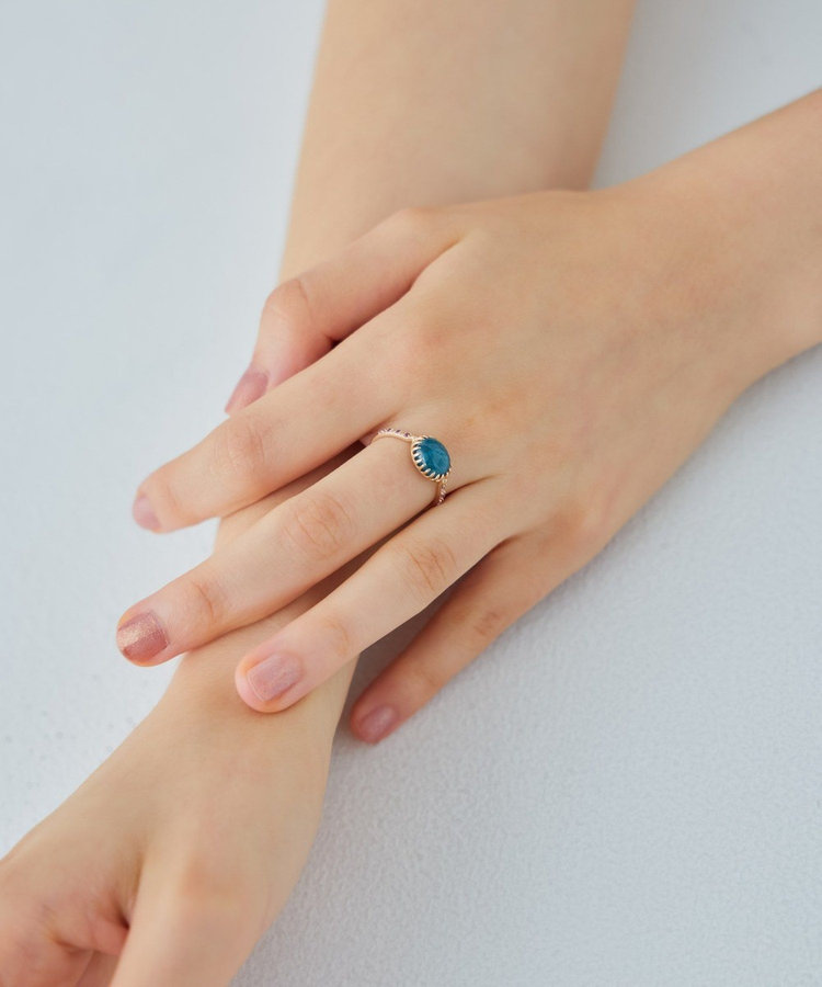マイプレシャス] K10YG ブルーアパタイト リング（721241） ｜ women