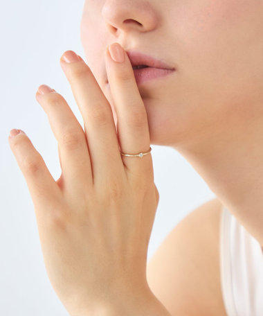 [アイシーヴェール] K10IGG ダイヤモンド アイス リング