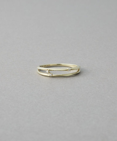 [アイシーヴェール] K10IGG ダイヤモンド グリント リング