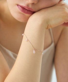 [チェリーブロッサム] K10MPG ローズクォーツ ブレスレット