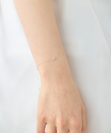 [アイシーヴェール] K10IGG ダイヤモンド ブレスレット