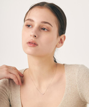 [レイヤー] K10WG ウィッシュボーン ネックレス