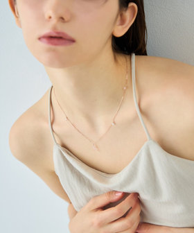 [チェリーブロッサム] K10MPG ローズクォーツ ネックレス