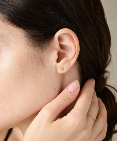 K10YG ブリリアント ブラウンダイヤモンド ピアス