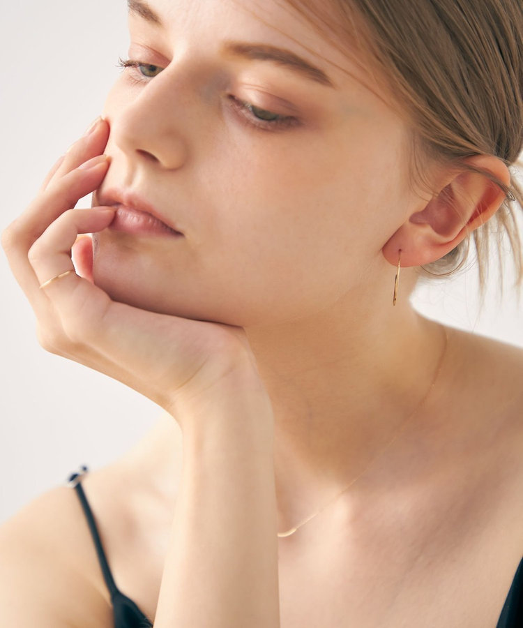 K10YG フープ ピアス ONLINE Limited］ K10YG フープピアス L