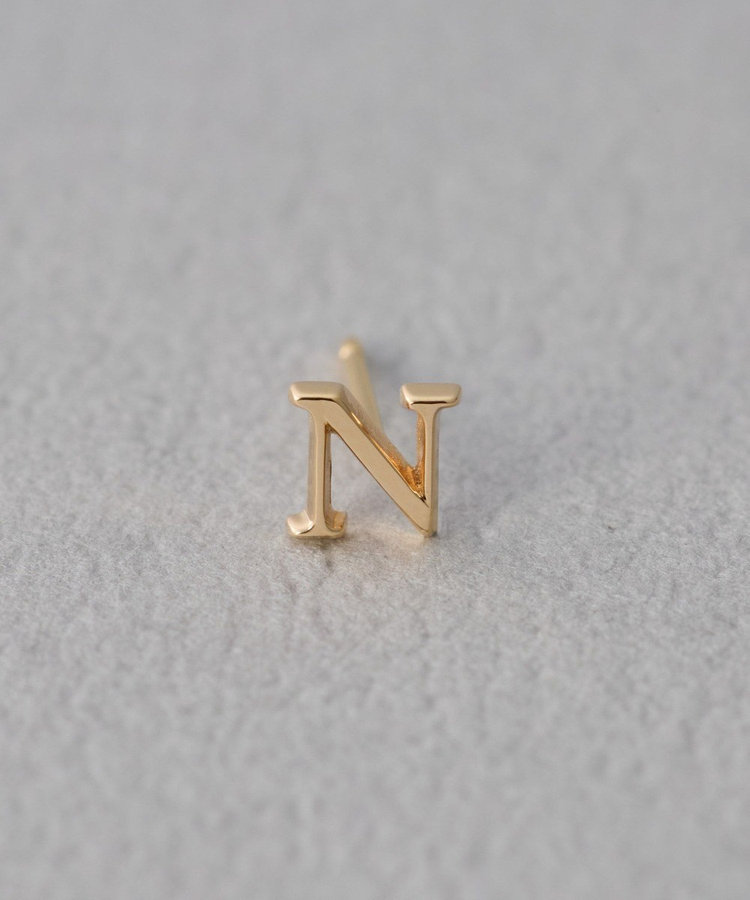 最低価格の コード] K10YG women ｜ ピアス（771550-771558） イニシャル アクセサリー