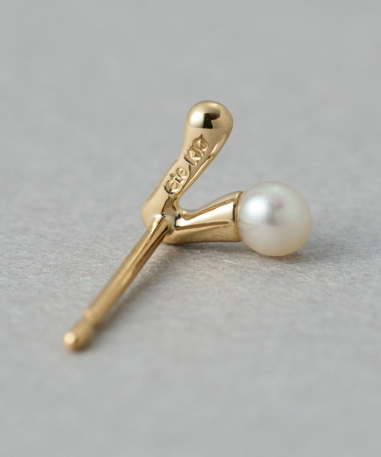 レイヤード] K10YG パール チェリー ピアス（771567） ｜ women