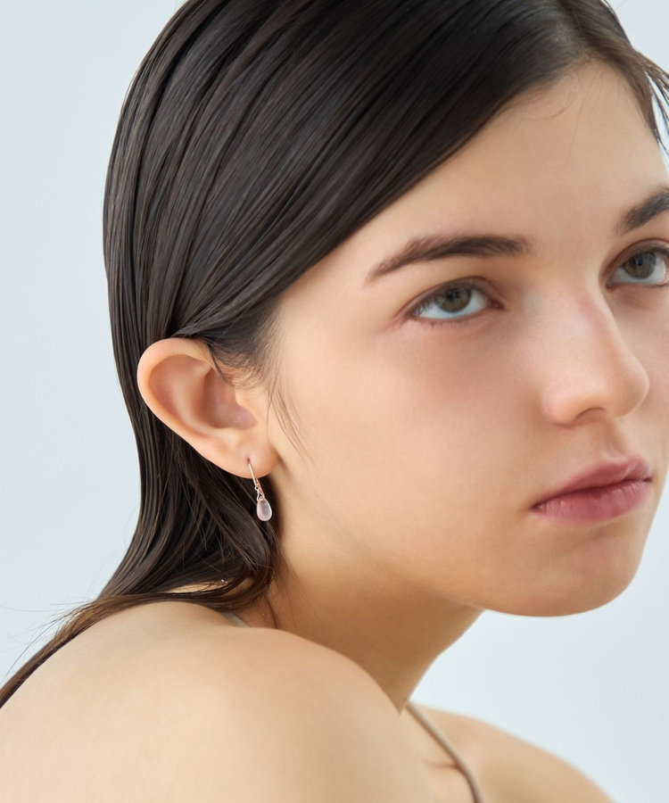 チェリーブロッサム] K10PG ローズクォーツ ピアス（771574） ｜ women