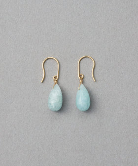 [スウィングドロップ] K10 ナチュラルストーン ピアス