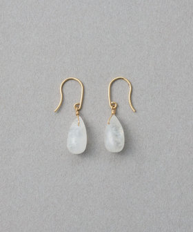 [スウィングドロップ] K10 ナチュラルストーン ピアス