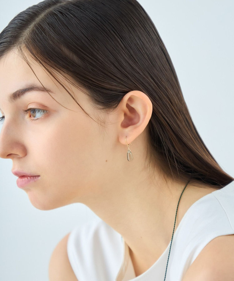 スウィングドロップ] K10 ナチュラルストーン ピアス（771576-771582