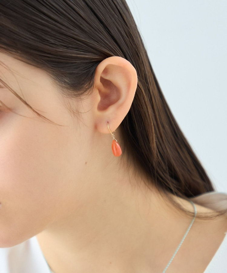 先行予約】[スウィングドロップ] K10 ナチュラルストーン ピアス