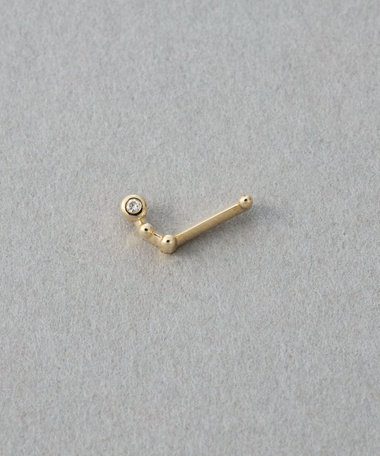 [ゾディアック] K10YG ダイヤモンド ピアス /おひつじ座