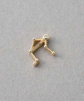 [ゾディアック] K10YG ダイヤモンド ピアス /てんびん座