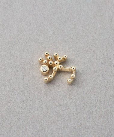 [ゾディアック] K10YG ダイヤモンド ピアス /いて座