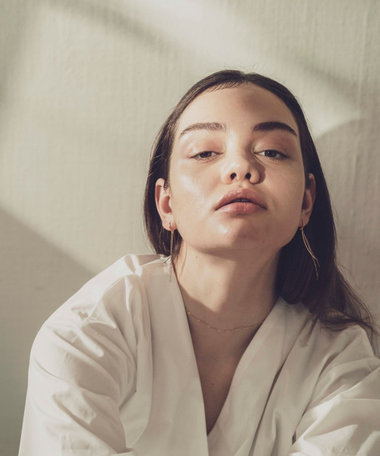 バイカラー チェーン イヤリング