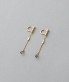 スモーキークォーツ チェーン イヤリング(841898) | women スモーキークォーツ チェーン イヤリング(841898) | women