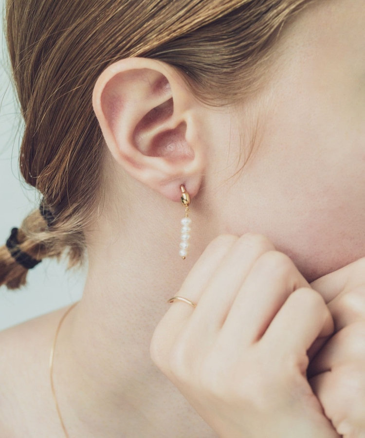 パール ストレートライン ピアス（872112-872113） ｜ women