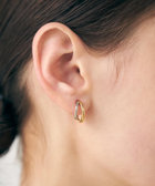 ダブルライン バイカラー ハグイヤリング | ete bijoux (Women