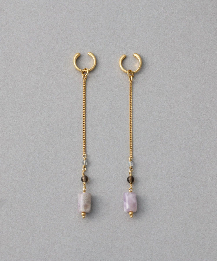 ナチュラルストーン チューブカット イヤリング（842226-227-228