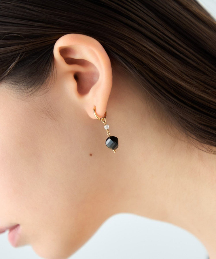 ナチュラルストーン ツイストカット イヤリング（842229-842232