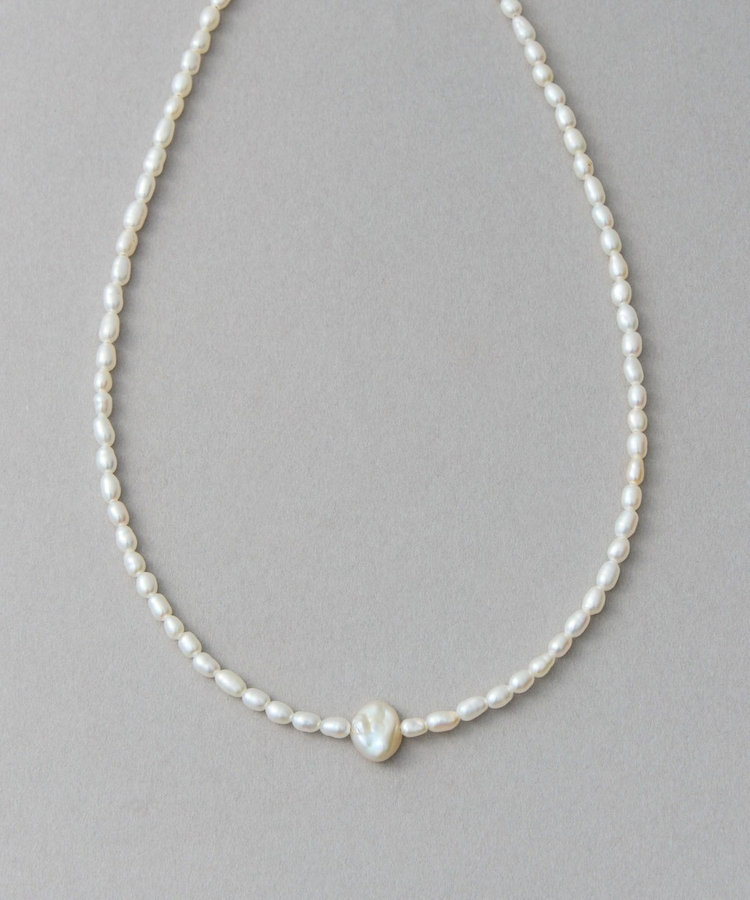 ete ゴールド パール ネックレス 楽天市場】K18YG クラフト パール ネックレス ete bijoux エテ