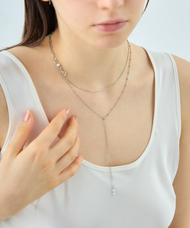 [アシンメトリー] チェーン ロングネックレス