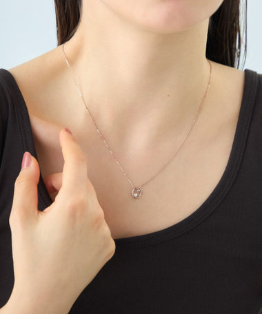 ete ダイヤモンド型 ネックレス ete（エテ） ネックレス K18YG レイヤー サーフェス ダイヤモンド