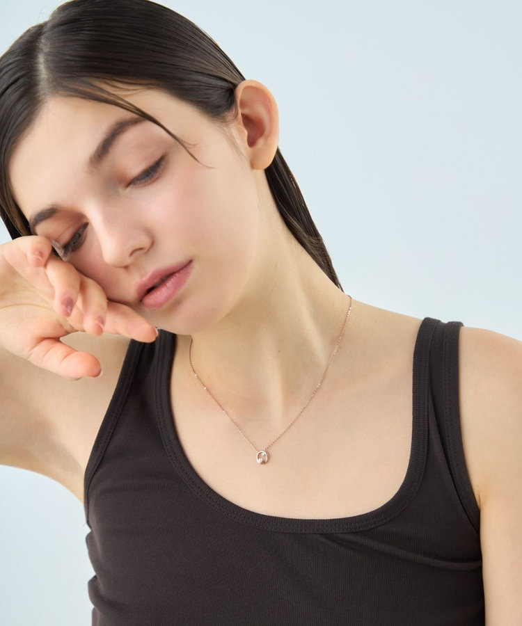 ete レイヤーパール ダイヤモンドネックレス K10MPG レイヤー パール/ダイヤモンド ネックレス（761736） ｜ women