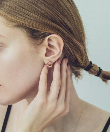 サークル ビジュー ピアス