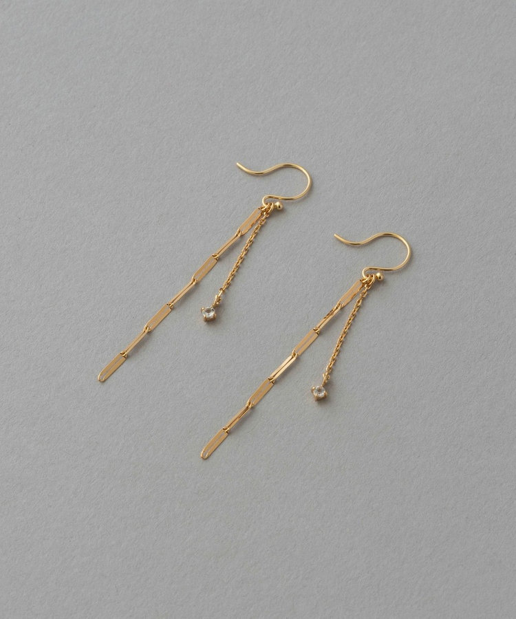 ラブラドーライト チェーン ピアス（872175） ｜ women